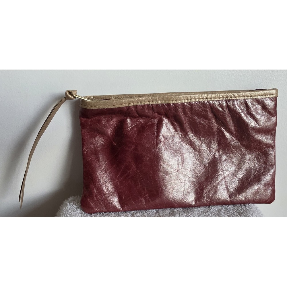 Rachel Abroms Small Clutch Bronze Gold Boho Bag Purse Evening Wristlet Handbag